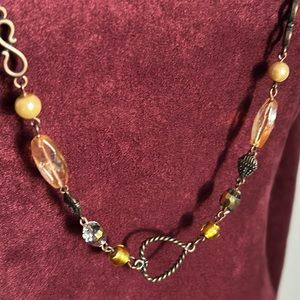 Bohemian Mixed Bead Long Statement Fine Fashion Jewelry Necklace